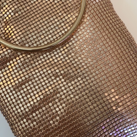 Nina Chandler Rose Gold Mesh Clutch Purse Wristlet - Picture 4 of 6